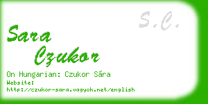 sara czukor business card