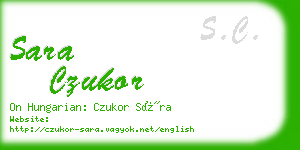 sara czukor business card